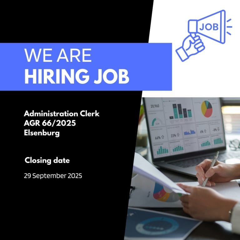 Administration Clerk AGR 66/2025 Elsenburg