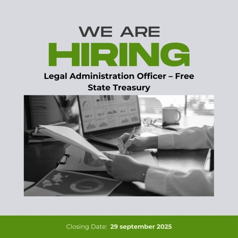 Legal Administration Officer – Free State Treasury