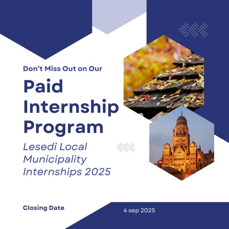 Lesedi Local Municipality Finance Internships 2025