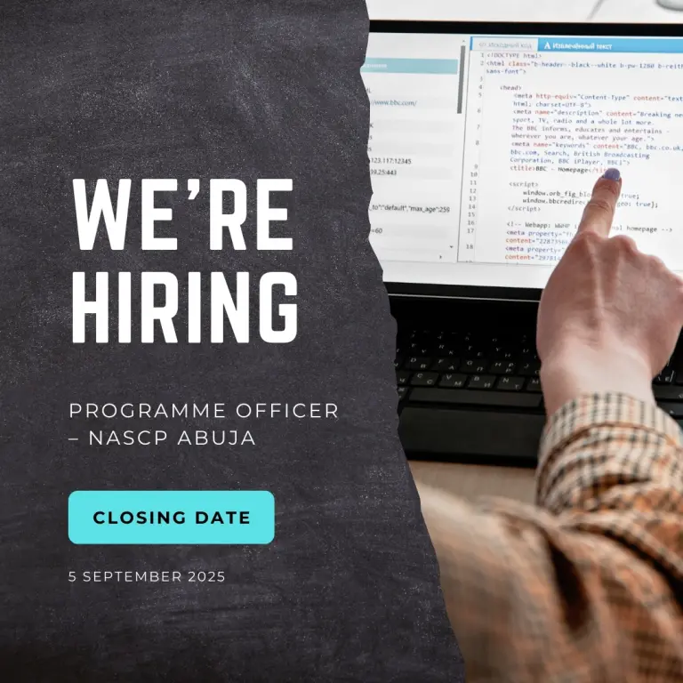 Programme Officer Job – NASCP Abuja